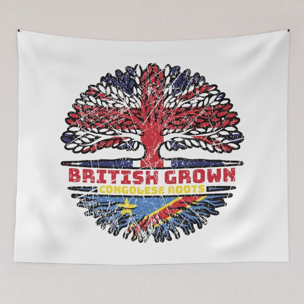 Item preview, Congo Congolese Uk United Kingdom British Tree Roots Flag designed and sold by FlagX.