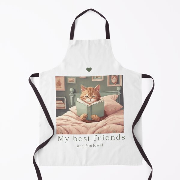 Item preview, My best friends are fictional books booklover cute funny cat designed and sold by SoulfulT.