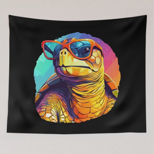 Item preview, Colorful Cartoon Funny Cool Gangsta Turtle Wearing Sunglasses designed and sold by Leonardo Palumbo.