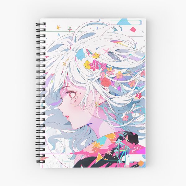 Item preview, Whimsical Retro Pastel Floral Anime Girl designed and sold by bubblegoth.