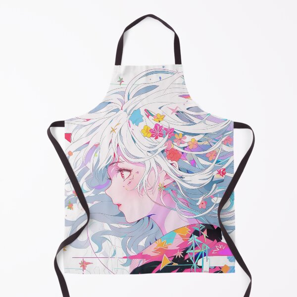 Item preview, Whimsical Retro Pastel Floral Anime Girl designed and sold by bubblegoth.