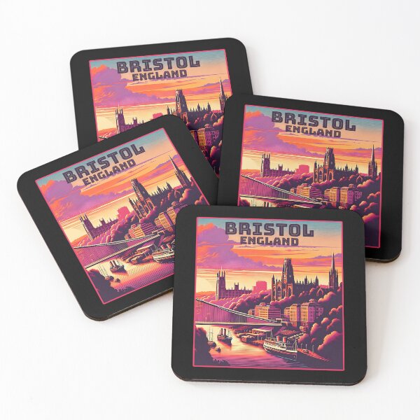 Item preview, Vintage retro Bristol England Landmarks Skyline. designed and sold by Unitepeople.