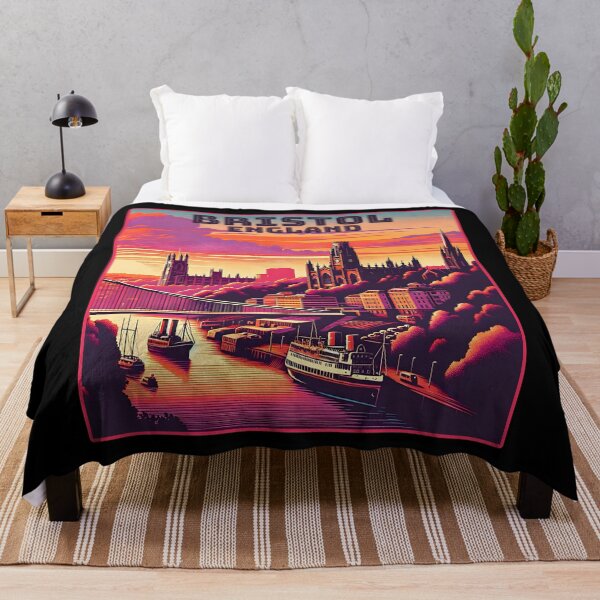 Item preview, Horizonte retro vintage de los monumentos de Bristol Inglaterra. designed and sold by Unitepeople.