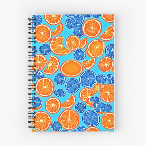 Item preview, Orange Fruit on Blue: Vibrant Contrast designed and sold by Health And Fitness Posts e-Store.