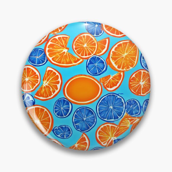 Item preview, Orange Fruit on Blue: Vibrant Contrast designed and sold by Health And Fitness Posts e-Store.