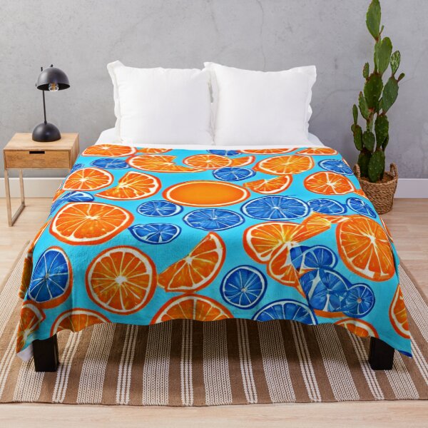 Item preview, Orange Fruit on Blue: Vibrant Contrast designed and sold by Health And Fitness Posts e-Store.