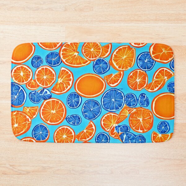 Item preview, Orange Fruit on Blue: Vibrant Contrast designed and sold by Health And Fitness Posts e-Store.