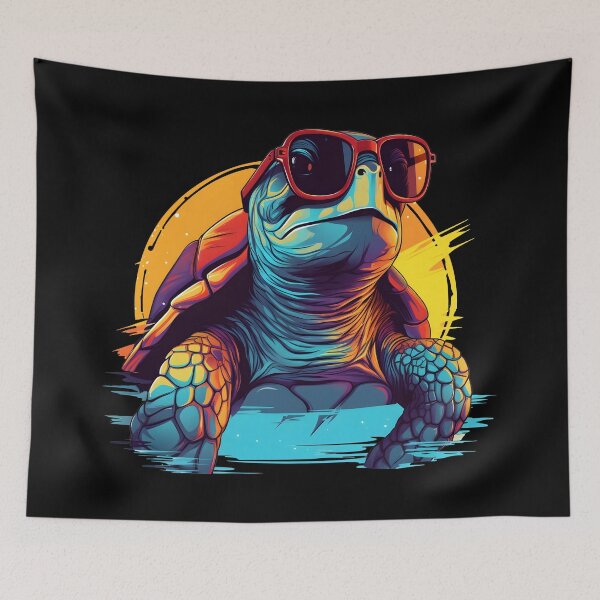 Item preview, Summer Cartoon Funny Cool Gangsta Turtle With Sunglasses designed and sold by Leonardo Palumbo.