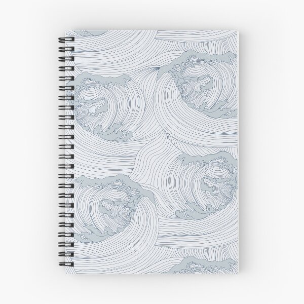 Item preview, Meditative Large Blue Rolling Calm Ocean Waves on Cream designed and sold by SheelaSheek.