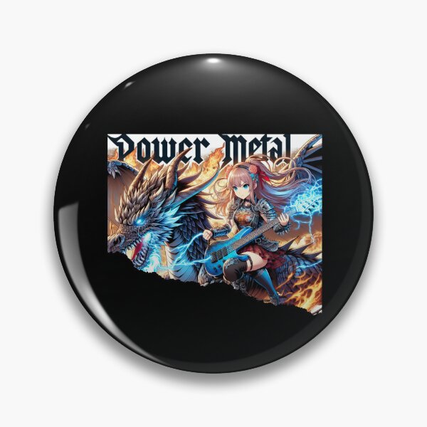 Item preview, Power Metal - Girl fly wtih dragon designed and sold by Animetal-Shop.