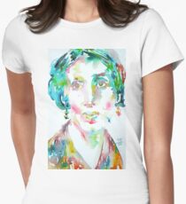 VIRGINIA WOOLF - watercolor portrait Women's Fitted T-Shirt