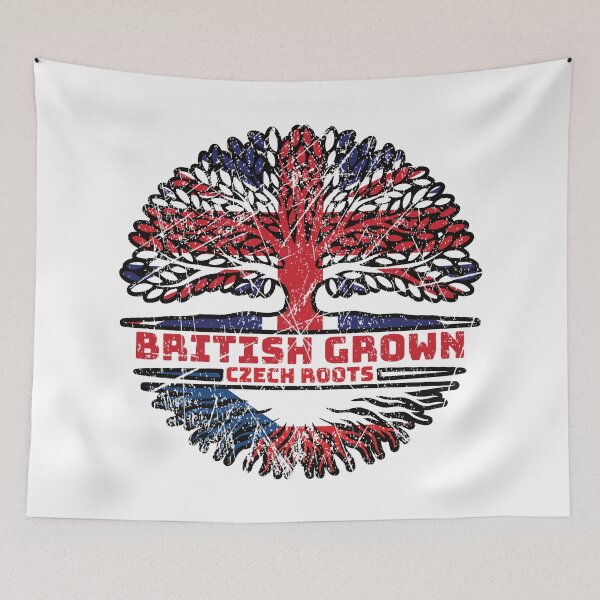 Item preview, Czech Republic Czech Uk United Kingdom British Tree Roots Flag designed and sold by FlagX.