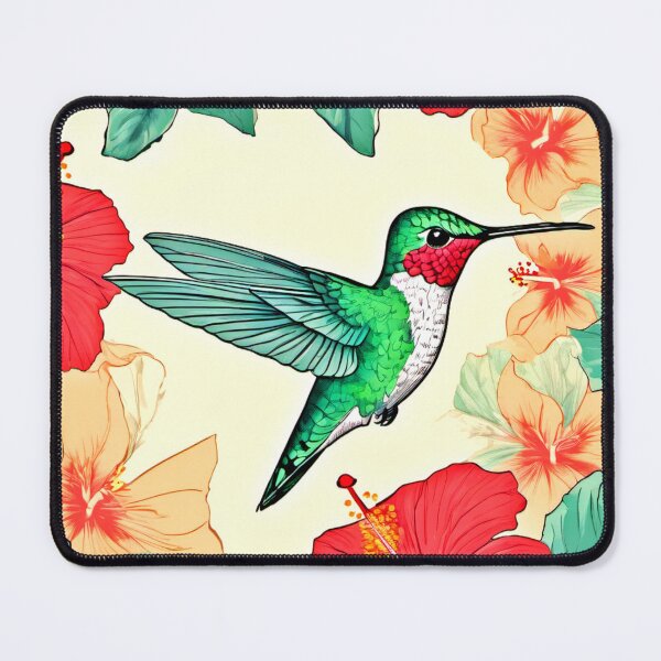 Item preview, Hummingbird & Hibiscus: Artful Duo designed and sold by Health And Fitness Posts e-Store.