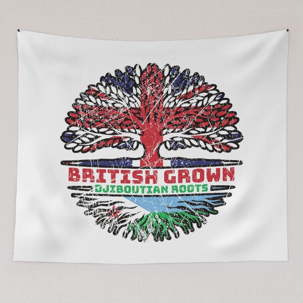 Item preview, Djibouti Djiboutian British UK Tree Roots Flag designed and sold by FlagX.