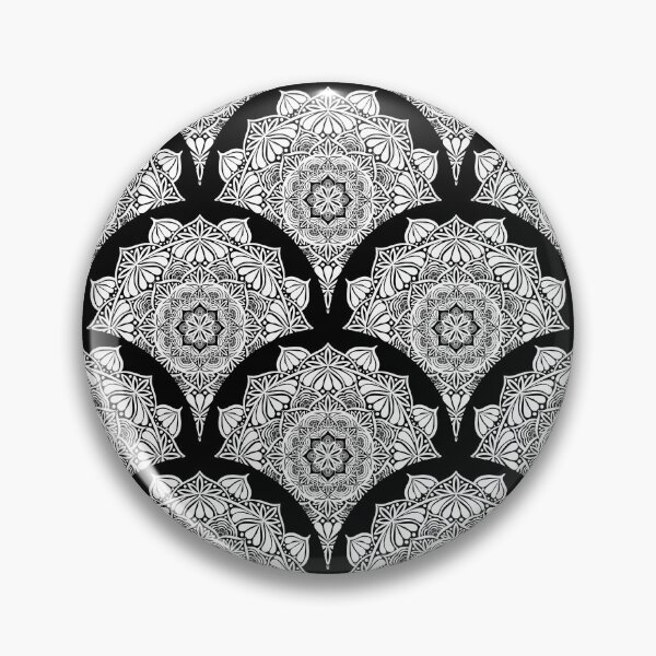 Item preview, Monochrome Mandala Art Deco Scallop designed and sold by Triplicate Limited.