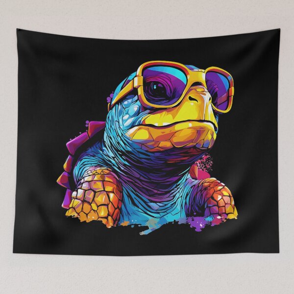 Item preview, Summer Colorful Funny Cool Gangsta Turtle Wearing Shades designed and sold by Leonardo Palumbo.