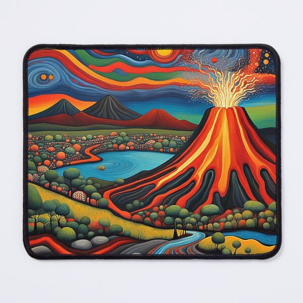 Item preview, Erupting volcano at night 2 designed and sold by George Hutton Hunter.