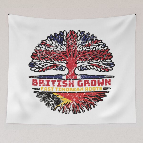 Item preview, East Timor East Timorean British UK Tree Roots Flag designed and sold by FlagX.