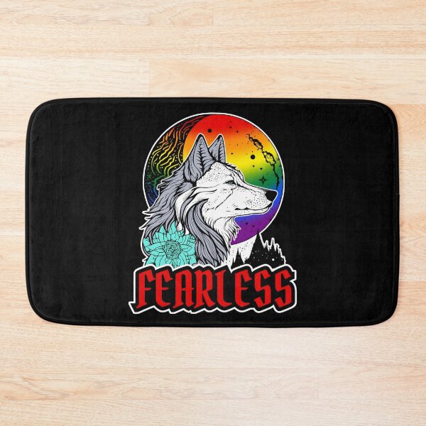 Item preview, Fearless Wolf Under The Moon in Rainbow Flag Colors LGBTQ Pride Month designed and sold by Savchuk-Vova.