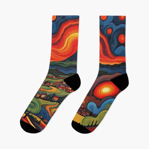 Item preview, Erupting volcano at night 4 designed and sold by George Hutton Hunter.