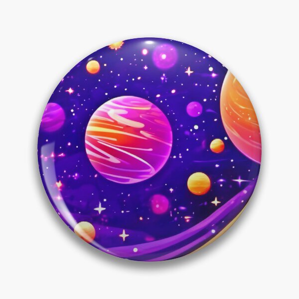 Item preview, Cartoon Cosmos: Orange & Purple Celestial designed and sold by Health And Fitness Posts e-Store.