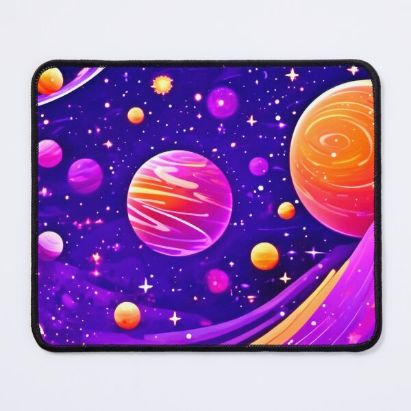 Item preview, Cartoon Cosmos: Orange & Purple Celestial designed and sold by Health And Fitness Posts e-Store.