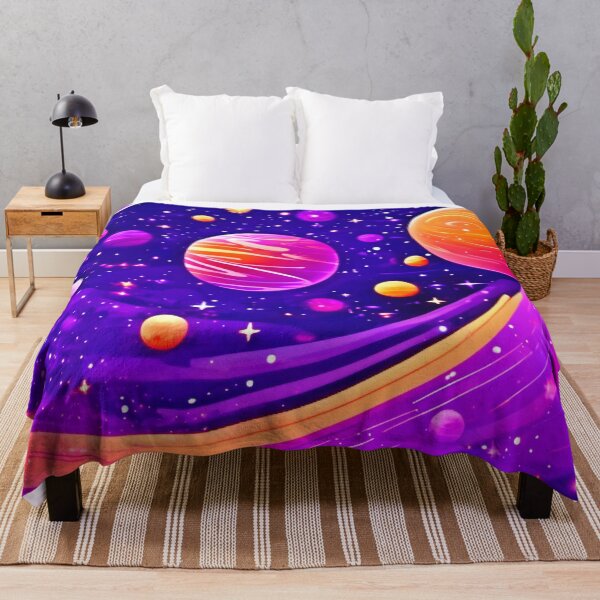 Item preview, Cartoon Cosmos: Orange & Purple Celestial designed and sold by Health And Fitness Posts e-Store.