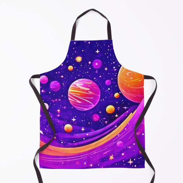 Item preview, Cartoon Cosmos: Orange & Purple Celestial designed and sold by Health And Fitness Posts e-Store.