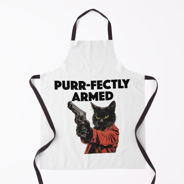 Item preview, Black Cat - Purr-fectly Armed (with Black Lettering) designed and sold by VelvetRoom.