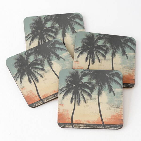 Item preview, Vintage Palm Trees Desert Island designed and sold by whitecat23.