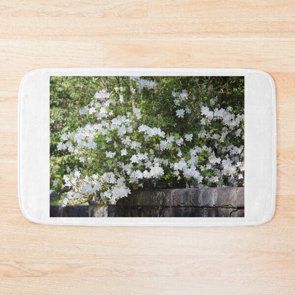 Item preview, White Azaleas Over Stone Wall designed and sold by Cynthia48.