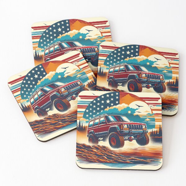 Item preview, Cherokee XJ 4x4 USA offroad Vintage old school vehicle  - Scenic view designed and sold by Off-Road-Zone.