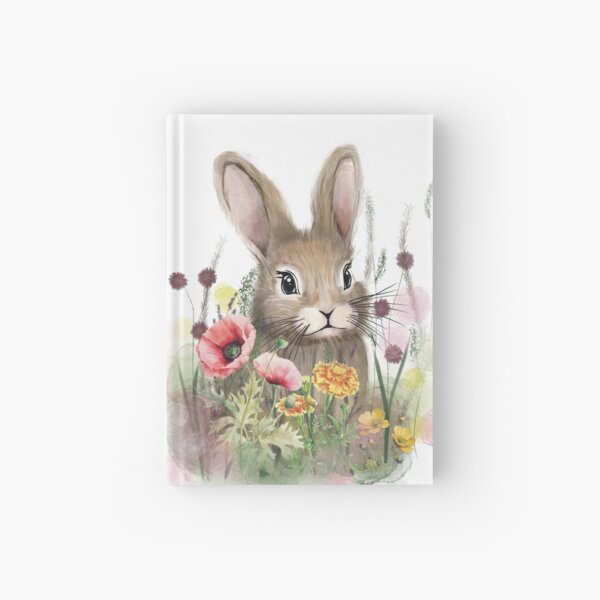 Item preview, Watercolor bunny in a spring meadow designed and sold by A-G-G.