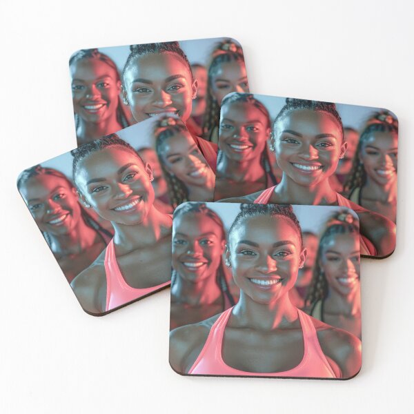 Item preview, Group of Women in Sports Bras Posing - Fitness Gym Scenes designed and sold by frequent-art.