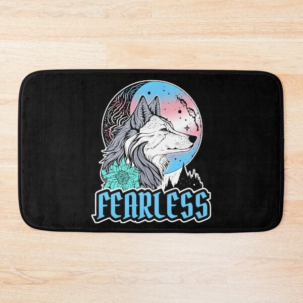 Item preview, Fearless Wolf Under The Moon in Transgender Flag Colors LGBTQ Pride Month designed and sold by Savchuk-Vova.