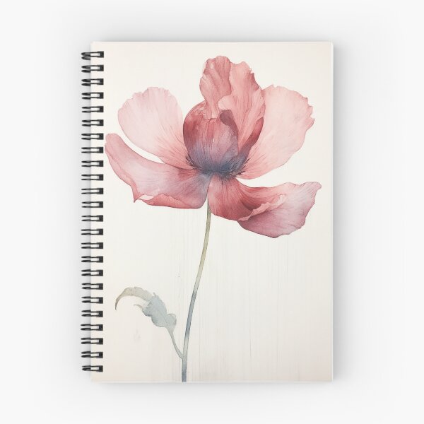 Item preview, Single Pink Flower Watercolour Style designed and sold by whitecat23.