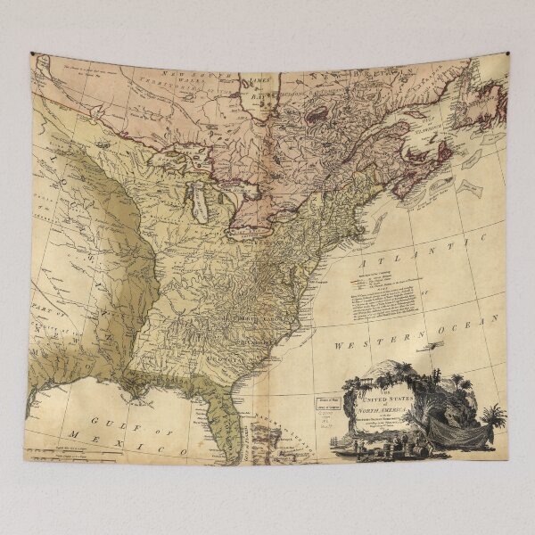 Item preview, Mapa de los Estados Unidos de América del Norte (1784) designed and sold by allhistory.