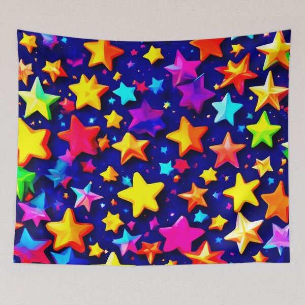 Item preview, Vibrant Stars: Colorful Cartoon Art Delight designed and sold by Health And Fitness Posts e-Store.
