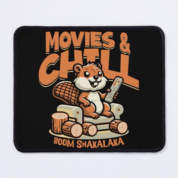 Item preview, Movies And Chill - Cute Beaver Cartoon Anime Animals designed and sold by InkyGenies.