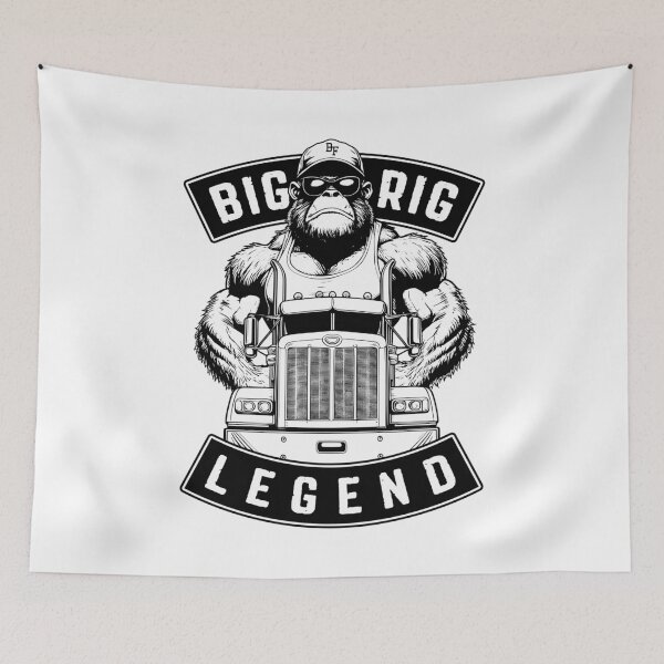 Item preview, Funny Trucker Bigfoot Big Rig Legend Truck Driver designed and sold by GrandeDuc.