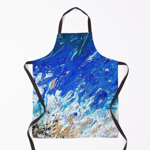 Item preview, Abstract collage Sea Shore Paint Pour  designed and sold by saraperry.