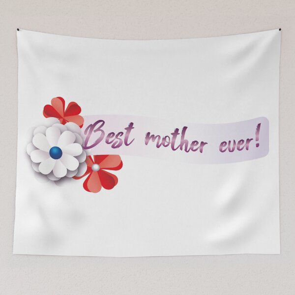 Item preview, Mother's Day celebration sticker, Best mother ever! decor, illustration designed and sold by NatalkaP.