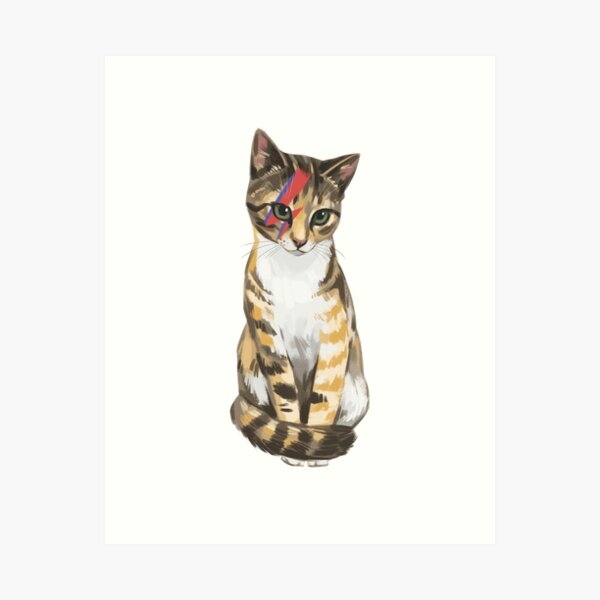 Item preview, Cute Ziggy Stardust Cat designed and sold by KeepDoingThis.