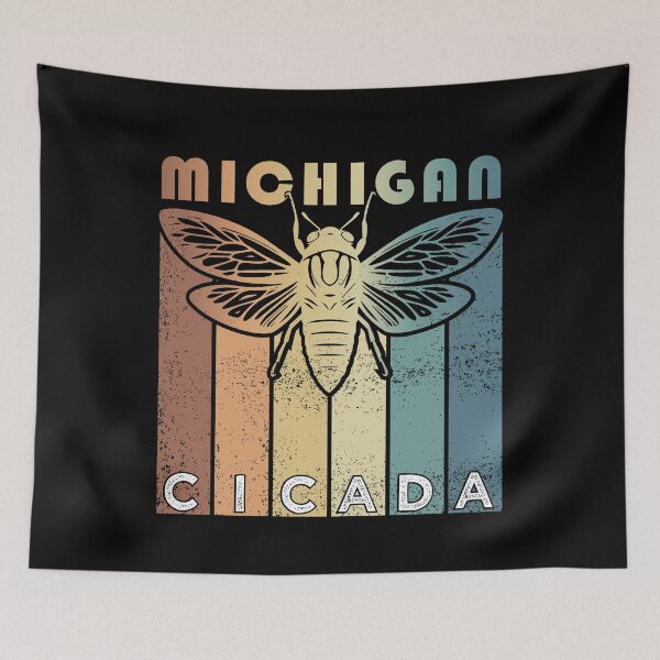 Item preview, Retro  Michigan 2024 Cicada Summer Swarm, Vintage  Cicada designed and sold by ArtByKatti.
