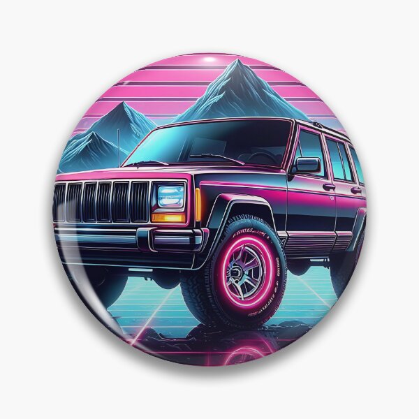 Item preview, Cherokee XJ 4x4 USA offroad Vintage old school vehicle  - Neon Art designed and sold by Off-Road-Zone.