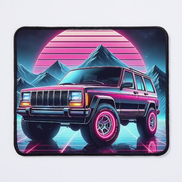Item preview, Cherokee XJ 4x4 USA offroad Vintage old school vehicle  - Neon Art designed and sold by Off-Road-Zone.