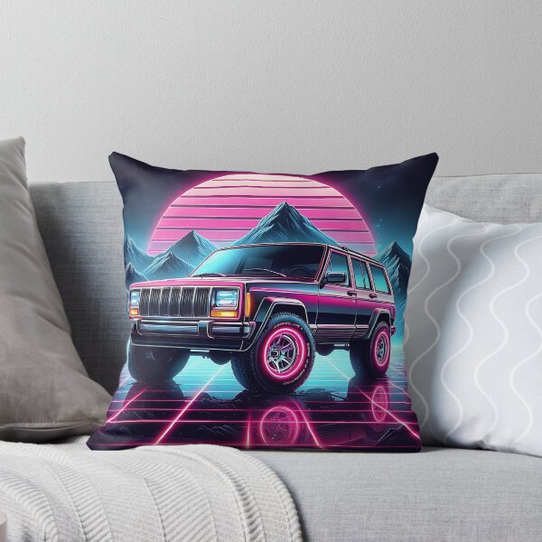 Item preview, Cherokee XJ 4x4 USA offroad Vintage old school vehicle  - Neon Art designed and sold by Off-Road-Zone.