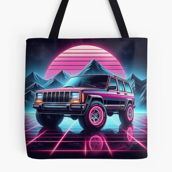 Item preview, Cherokee XJ 4x4 USA offroad Vintage old school vehicle  - Neon Art designed and sold by Off-Road-Zone.