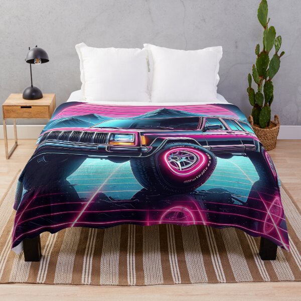 Item preview, Cherokee XJ 4x4 USA offroad Vintage old school vehicle  - Neon Art designed and sold by Off-Road-Zone.