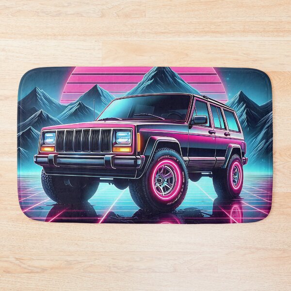 Item preview, Cherokee XJ 4x4 USA offroad Vintage old school vehicle  - Neon Art designed and sold by Off-Road-Zone.